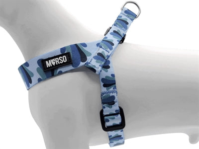 Morso Mini Dog Harness Adjustable Recycled Splash Blue