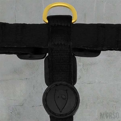 Morso Dog Harness H-Harness Recycled Gold Caviar Gold