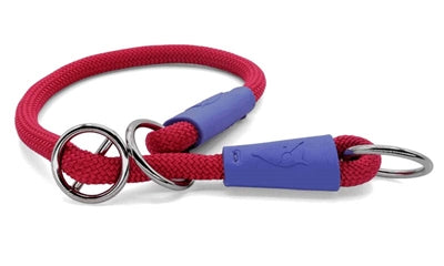 Morso Half Slip Dog Collar Regular Rope Recycled Red Velvet Red
