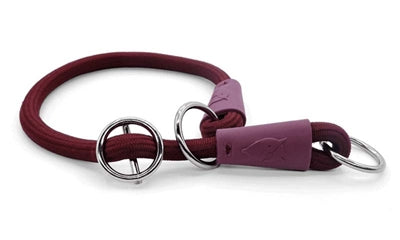 Morso Half Slip Dog Collar Soft Rope Recycled Plum Purple