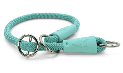 Morso Half Slip Dog Collar Regular Rope Recycled Aquamarine Blue