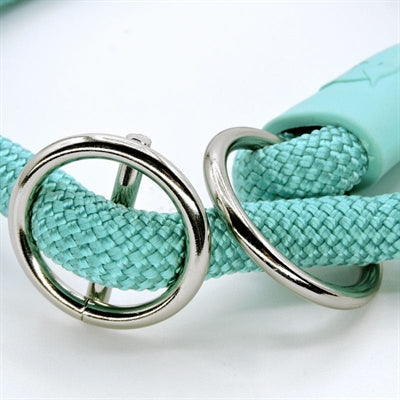 Morso Half Slip Dog Collar Regular Rope Recycled Aquamarine Blue