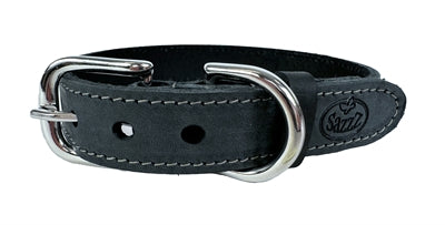 Sazzz Dog Collar Nomad Vintage Leather Anthracite 32-39X2 Cm