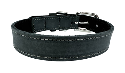 Sazzz Dog Collar Nomad Vintage Leather Anthracite 32-39X2 Cm