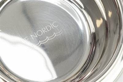 Trixie Be Nordic Set Food Bowl / Water Bowl Wood / Stainless Steel White