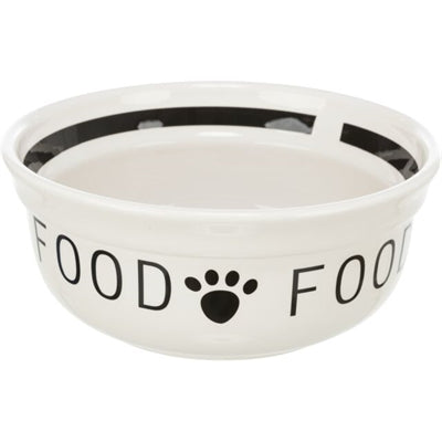Trixie Dog Food Bowl Food Ceramic White / Black