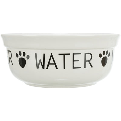 Trixie Dog Water Bowl Ceramic White / Black