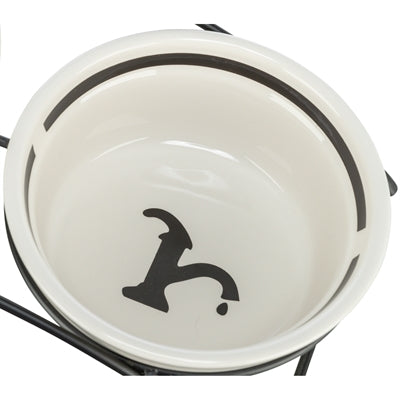 Trixie Dog Water Bowl Ceramic White / Black