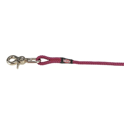 Trixie Dog Lead Tracking Line Round Without Handle Loop Sangria Red