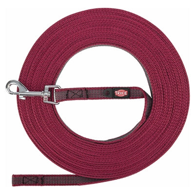 Trixie Dog Lead Tracking Line With Rubber Anti Slip Sangria Red