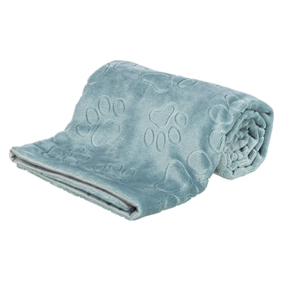 Trixie Dog Blanket Barry Soft Plush Blue / Grey