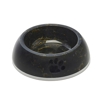 Savic Food Bowl Delice 2 Marble Black / Gold 20.5X20.5X6.5 Cm 600 Ml