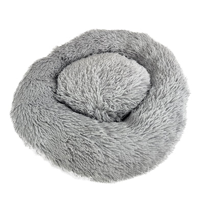 Sazzz Fluffy Dog Bed Light Grey