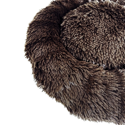 Sazzz Fluffy Dog Bed Brown 65X65X15 Cm