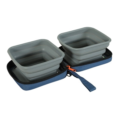 Zolux Bvk 2In1 Foldable Food Bowl And Water Bowl Blue 2X700 Ml