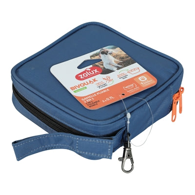 Zolux Bvk 2In1 Foldable Food Bowl And Water Bowl Blue 2X700 Ml