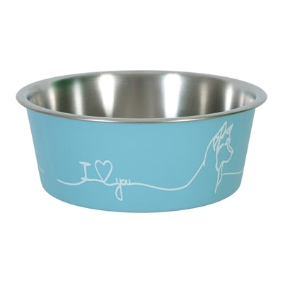 Zolux Love Dog Bowl Blue