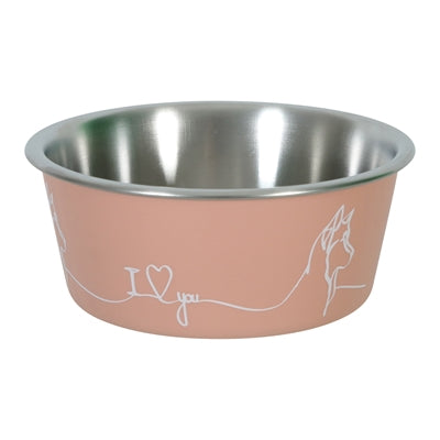 Zolux Love Dog Bowl Pink