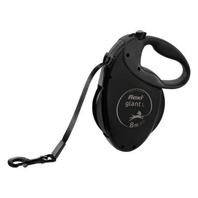 Flexi Retractable Lead Giant Tape Black Edition Black