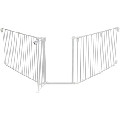 Trixie Dog Gate Safety Gate Metal 5-Piece With Door White 62,5-300X76,5 Cm