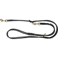 Trixie Dog Lead Pure Adjustable Round Stitched Leather Black