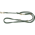 Trixie Dog Lead Pure Adjustable Round Stitched Leather Sage Green