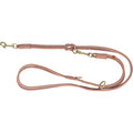 Trixie Dog Lead Pure Adjustable Round Stitched Leather Pink