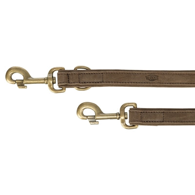 Trixie Dog Lead Pure Adjustable Leather Brown