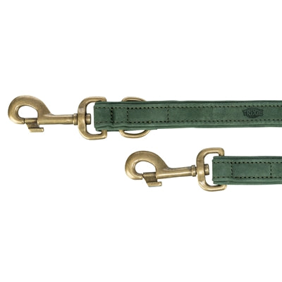 Trixie Dog Lead Pure Adjustable Leather Sage Green