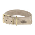 Trixie Dog Collar Pure Leather Light Grey