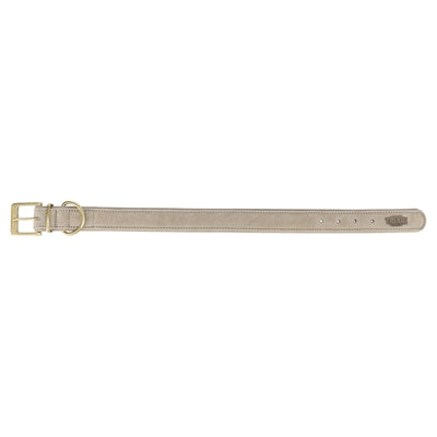 Trixie Dog Collar Pure Leather Light Grey