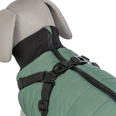 Trixie Dog Coat Pontis With Harness Sage Green