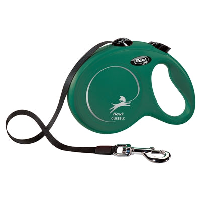 Flexi Retractable Lead Classic Tape Olive Green