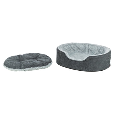 Trixie Vital Dog Bed Lino Soft Oval Grey / Light Grey