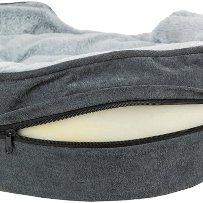 Trixie Vital Dog Bed Lino Soft Oval Grey / Light Grey