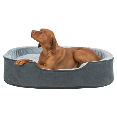 Trixie Vital Dog Bed Lino Soft Oval Grey / Light Grey