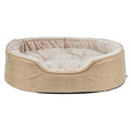 Trixie Vital Dog Bed Lino Soft Oval Beige / Creme