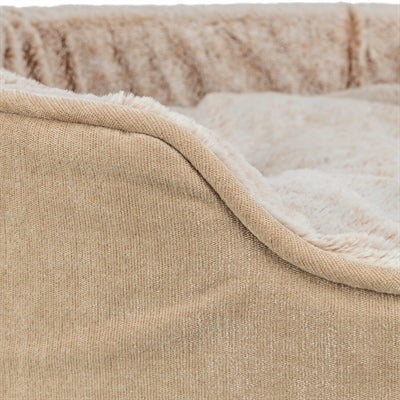 Trixie Vital Dog Bed Lino Soft Oval Beige / Creme