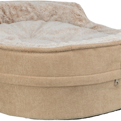 Trixie Vital Dog Bed Lino Soft Oval Beige / Creme