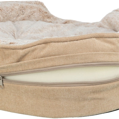 Trixie Vital Dog Bed Lino Soft Oval Beige / Creme
