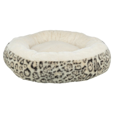 Trixie Dog Bed Leo Soft Round Plush Cream / Panther Print 50 Cm