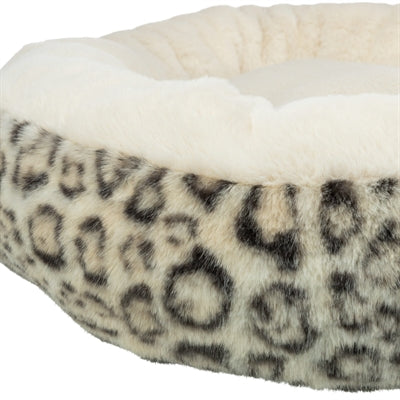 Trixie Dog Bed Leo Soft Round Plush Cream / Panther Print 50 Cm