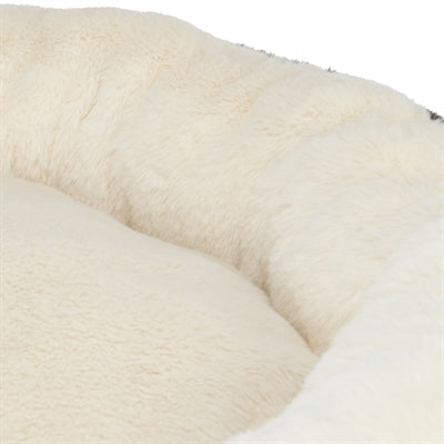 Trixie Dog Bed Leo Soft Round Plush Cream / Panther Print 50 Cm