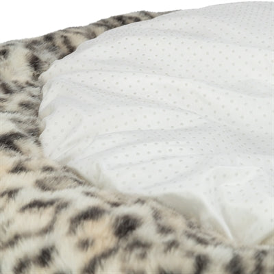 Trixie Dog Bed Leo Soft Round Plush Cream / Panther Print 50 Cm