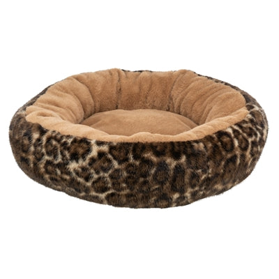 Trixie Dog Bed Leo Soft Round Plush Brown / Leopard Print 50 Cm