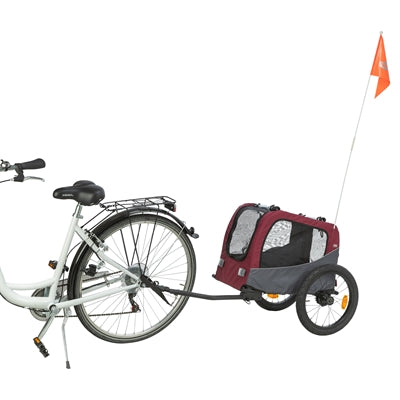 Trixie Dog Bicycle Trailer Grey / Red 61/125X56X64 Cm