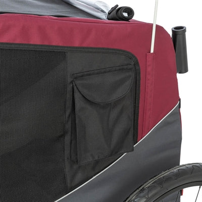 Trixie Dog Bicycle Trailer Grey / Red 61/125X56X64 Cm
