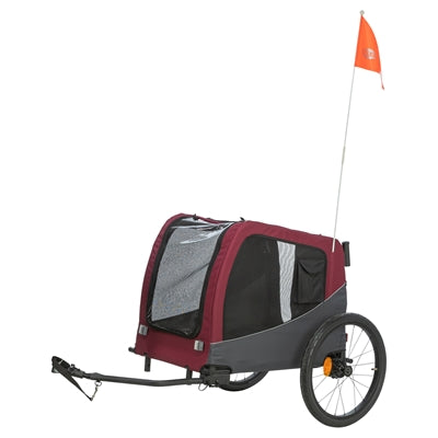 Trixie Dog Bike Trailer Grey / Red