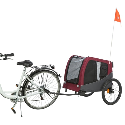 Trixie Dog Bike Trailer Grey / Red