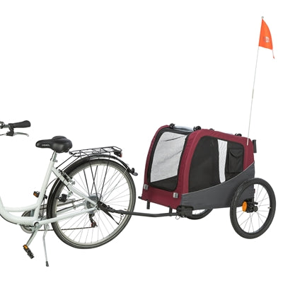 Trixie Dog Bike Trailer Grey / Red